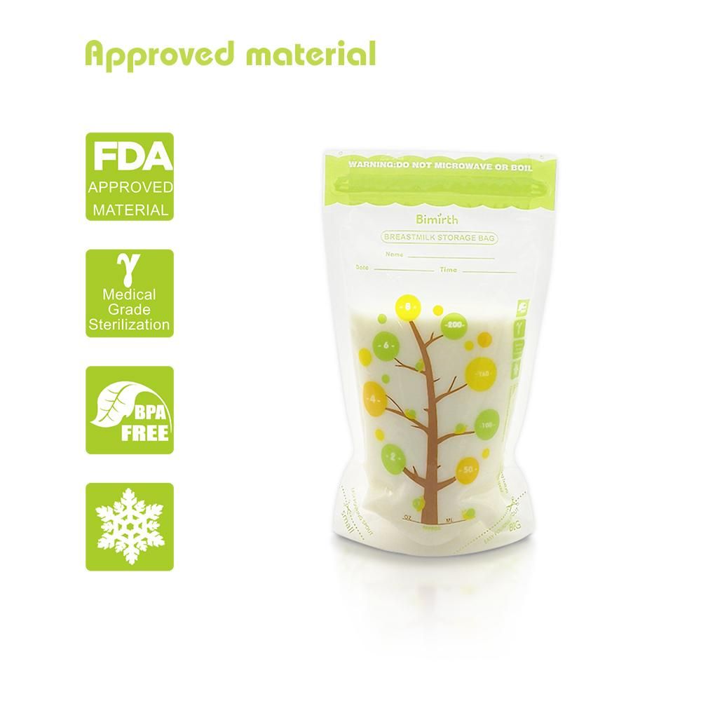 Bimirth 112 PCS Breast Milk Storage Fresh Bags 250ML Capacity Safe Material BPA-free Milk Storage & Freezing Bag Container for Baby Infants Newborn