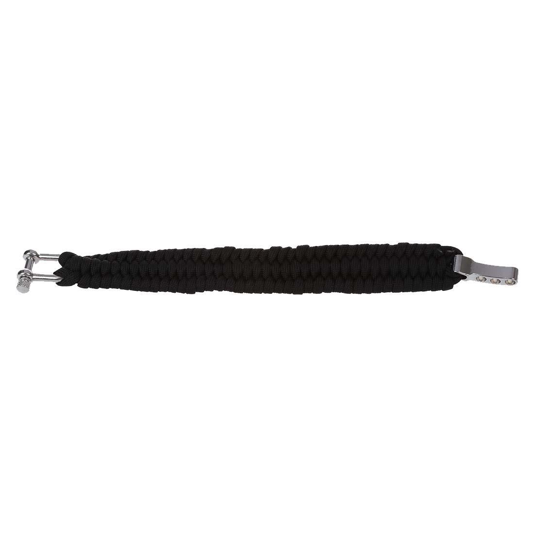 7 Strand Survival Military Weave Bracelet Cord Buckle - Black