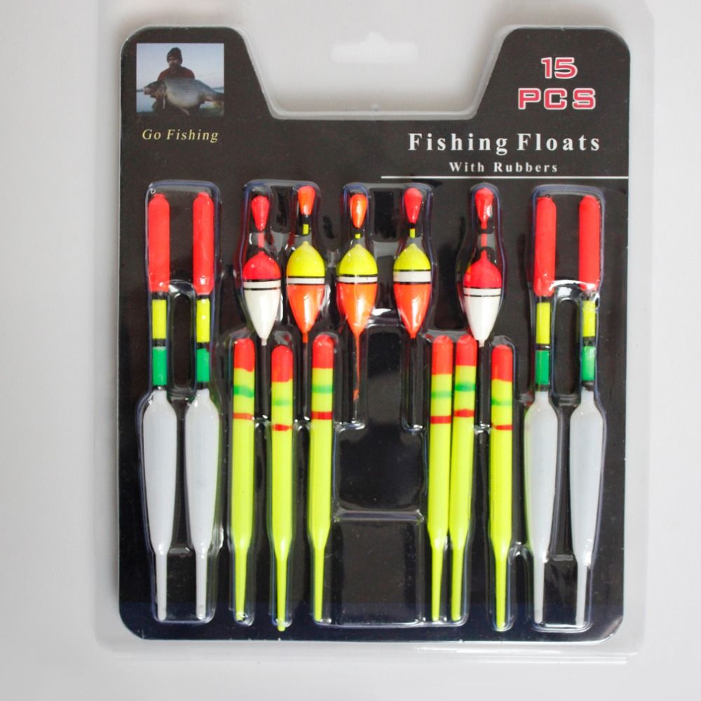 Yolo Fishing 15pcs/set Assorted Sizes Lot Fishing Lure Slip