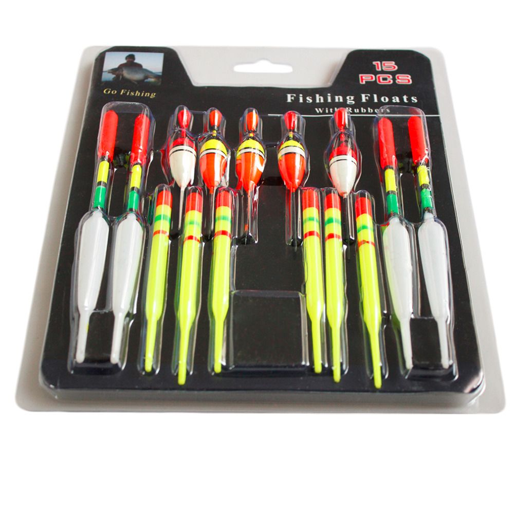 Yolo Fishing 15pcs/set Assorted Sizes Lot Fishing Lure Slip