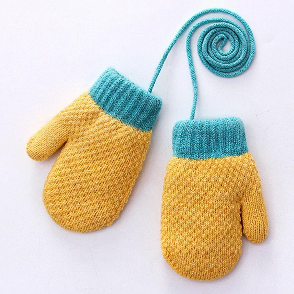 1 Pair Toddler Winter Boys And Girls Children Yellow