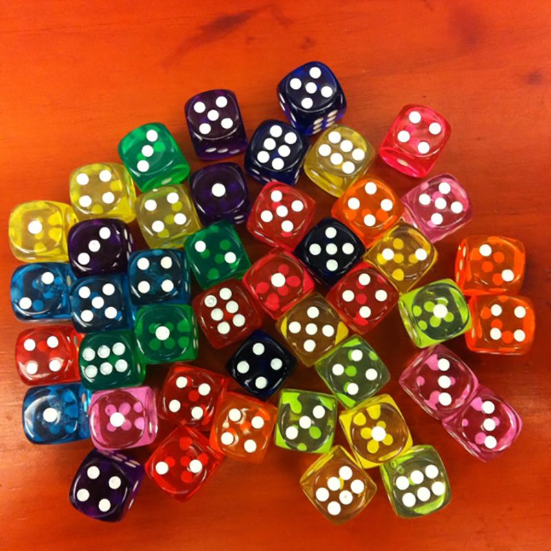 10pcs/lot Dice Set 10 Colors High Quality Acrylic 6 Sided