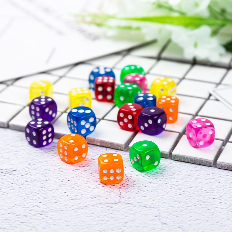 10pcs/lot Dice Set 10 Colors High Quality Acrylic 6 Sided