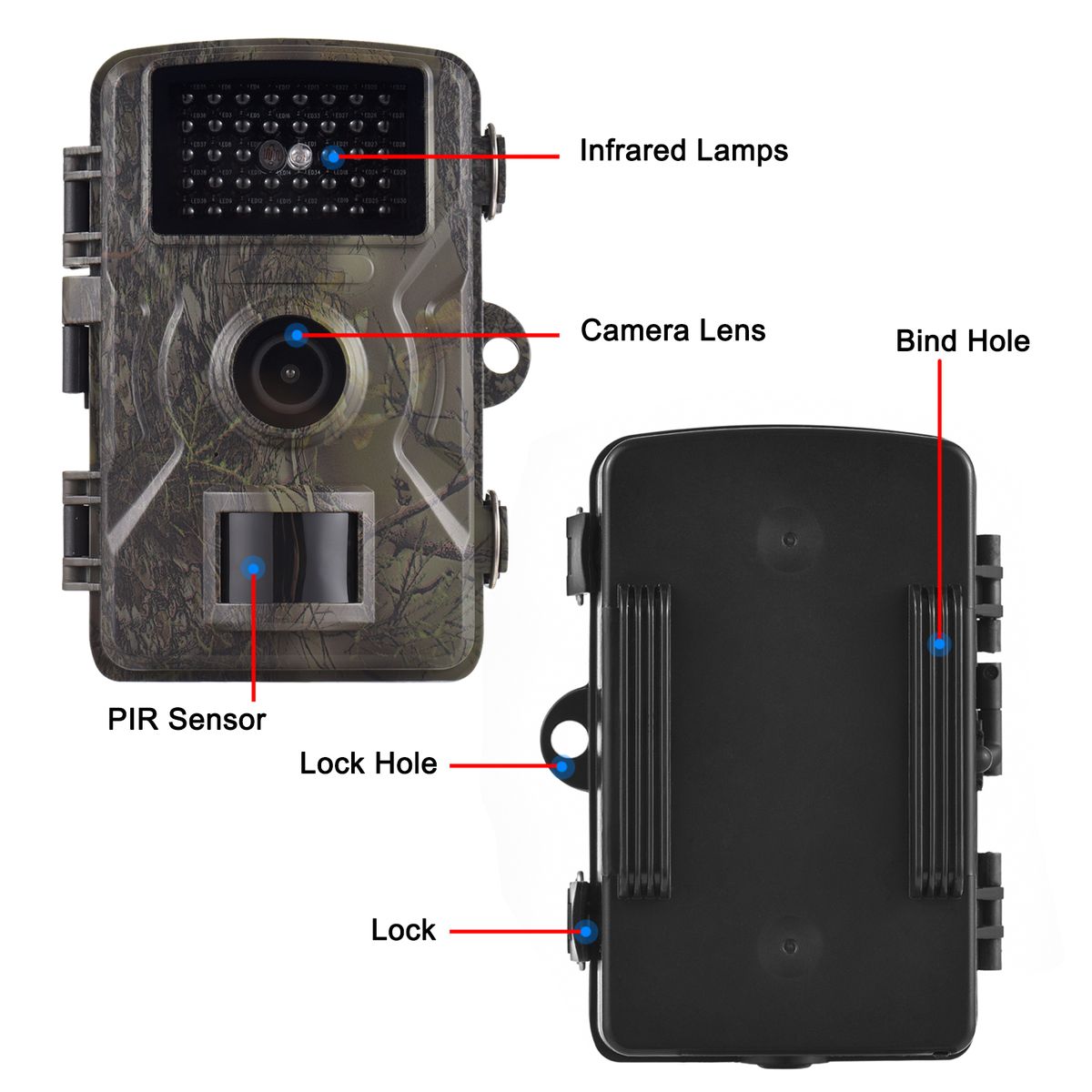1080P Trail Camera 16MP Wildlife Scouting Camera Tracking