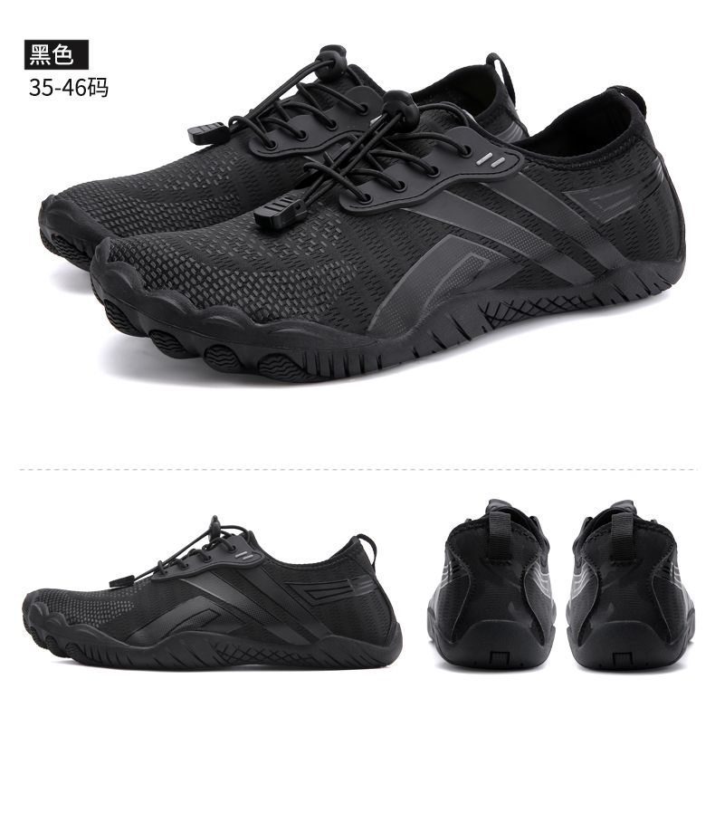 Travel Shoes Swimming Shoes Five-Finger Wading Shoes Black