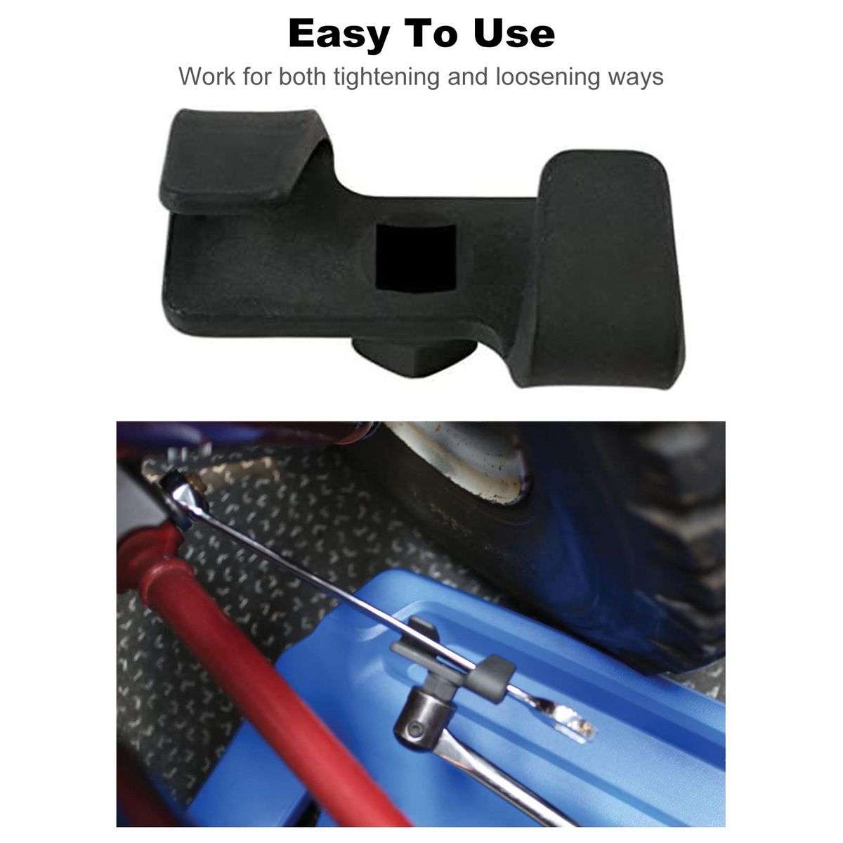 Universal Wrench Extender Adaptor for 1/2 Inch Drive Metal Wrench Extender Adaptor Black
