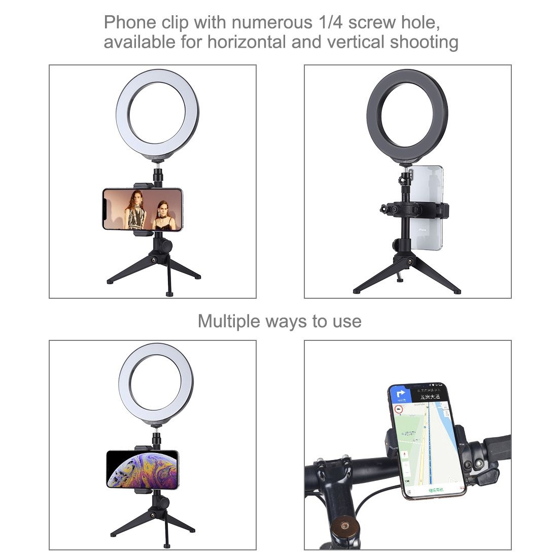 PULUZ Handlebar Adapter Mount Phone Clamp Bracket