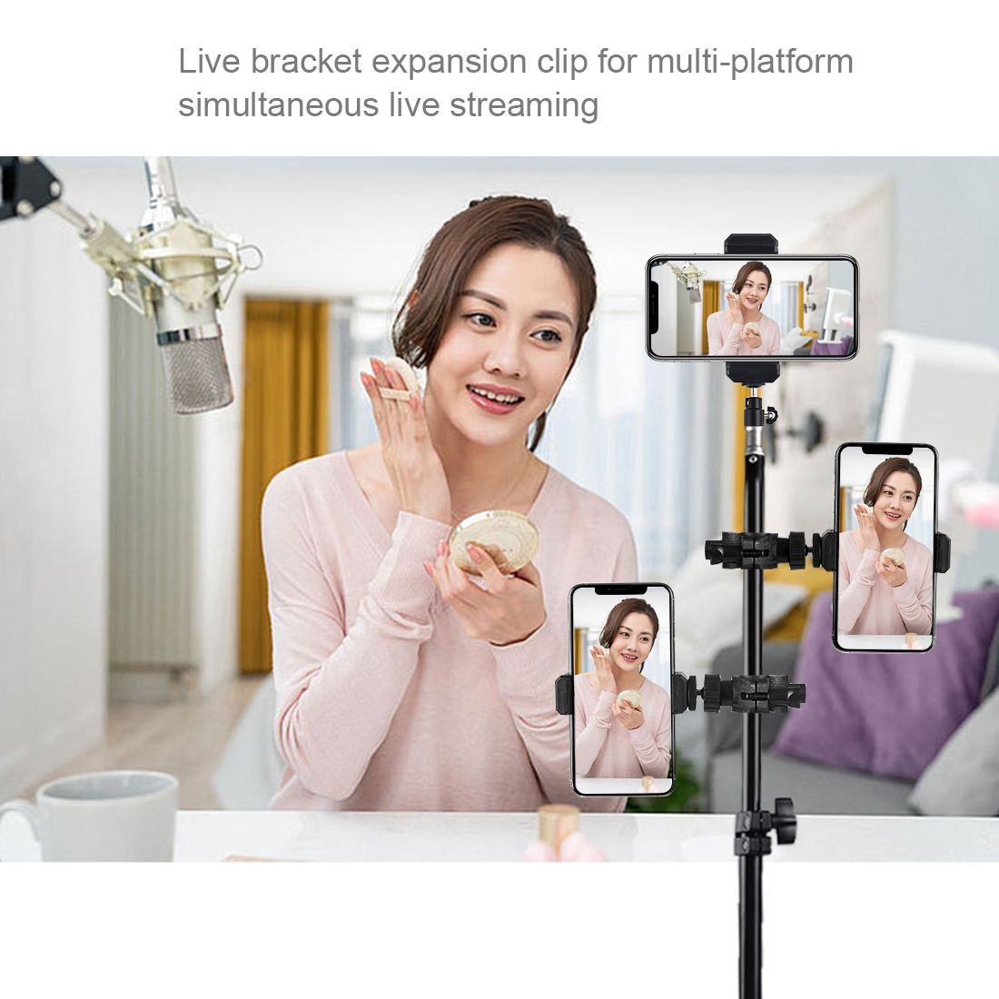 PULUZ Handlebar Adapter Mount Phone Clamp Bracket