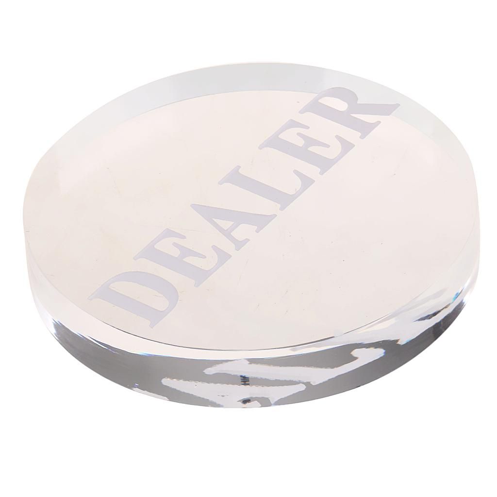 Round Clear Acrylic Dealer Chip Accessory