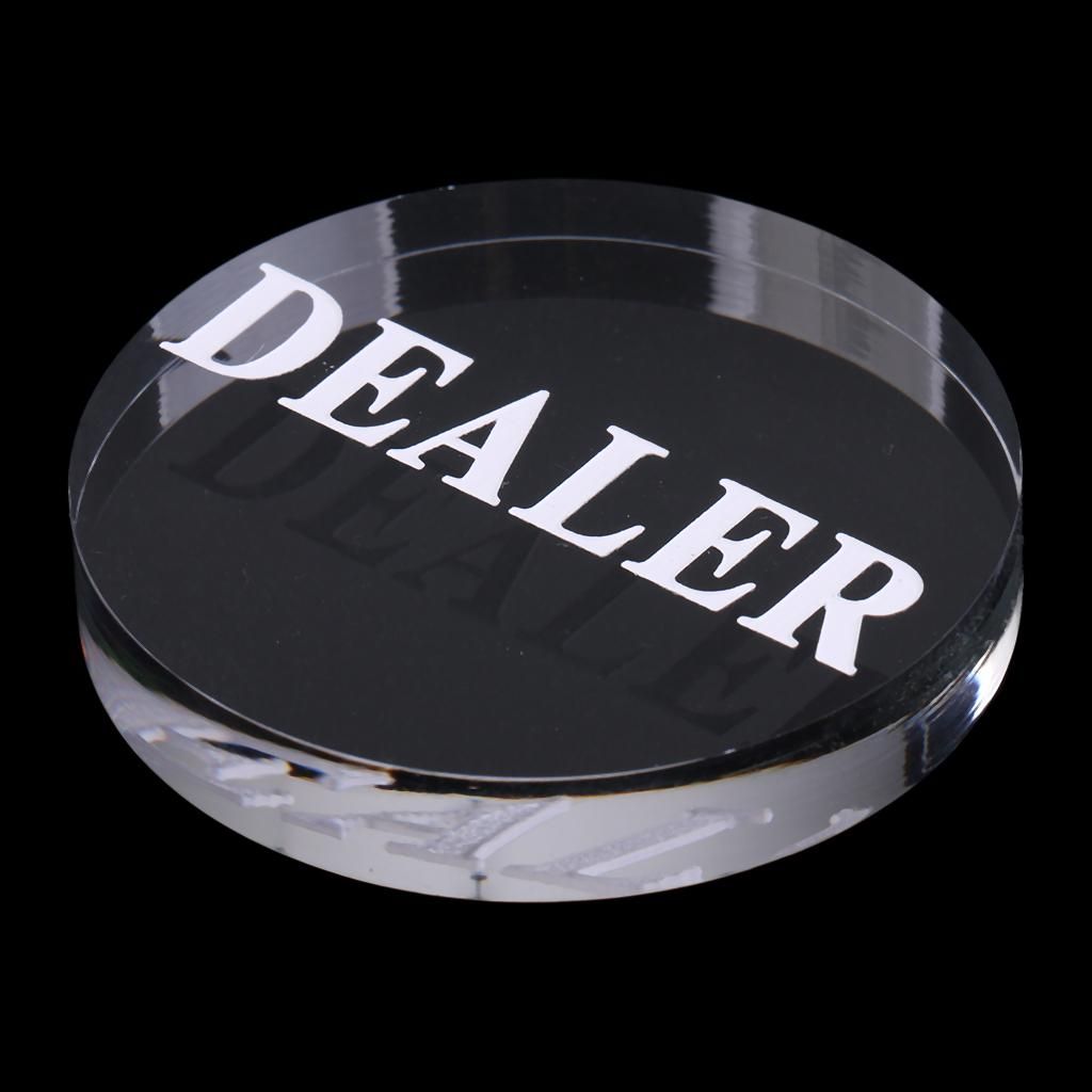 Round Clear Acrylic Dealer Chip Accessory