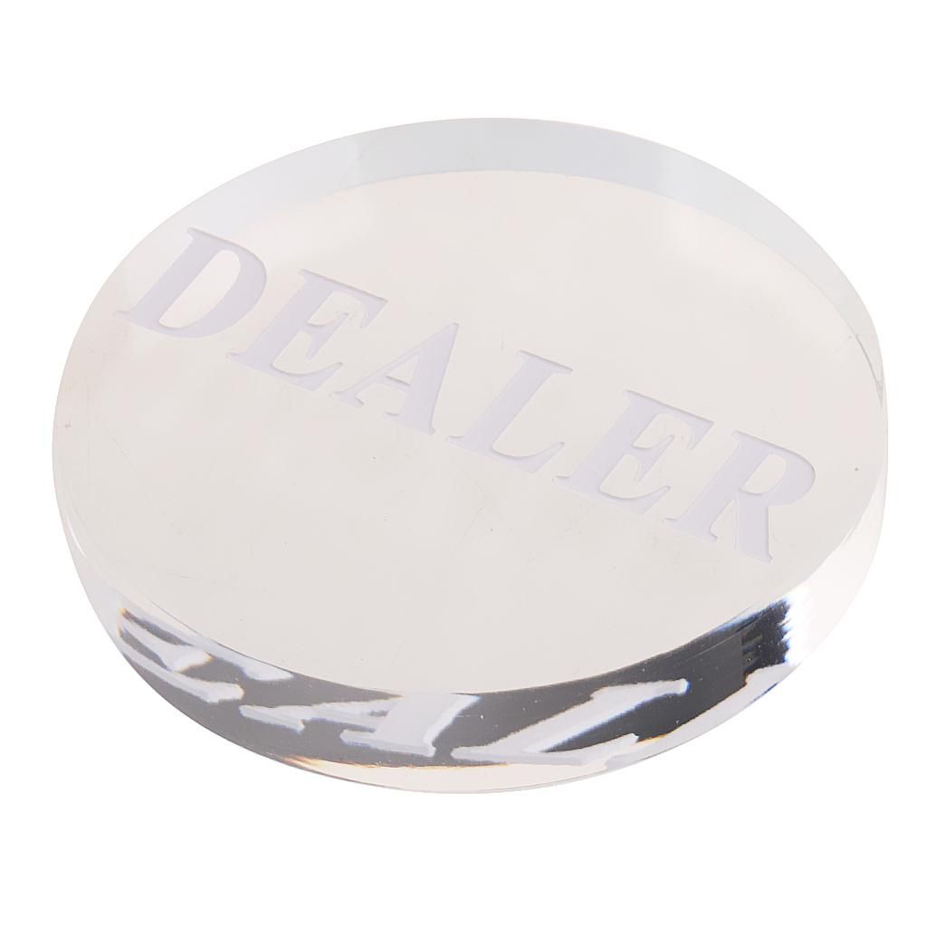 Round Clear Acrylic Dealer Chip Accessory