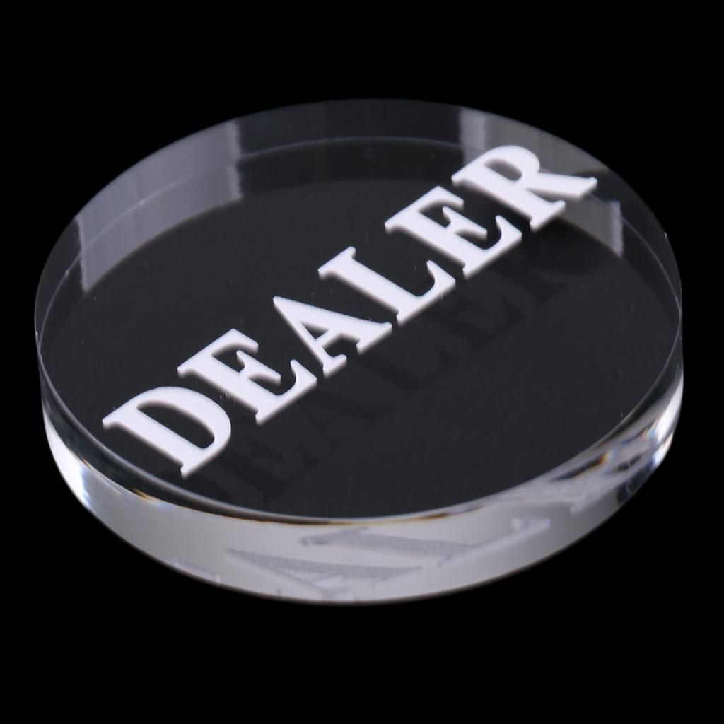 Round Clear Acrylic Dealer Chip Accessory