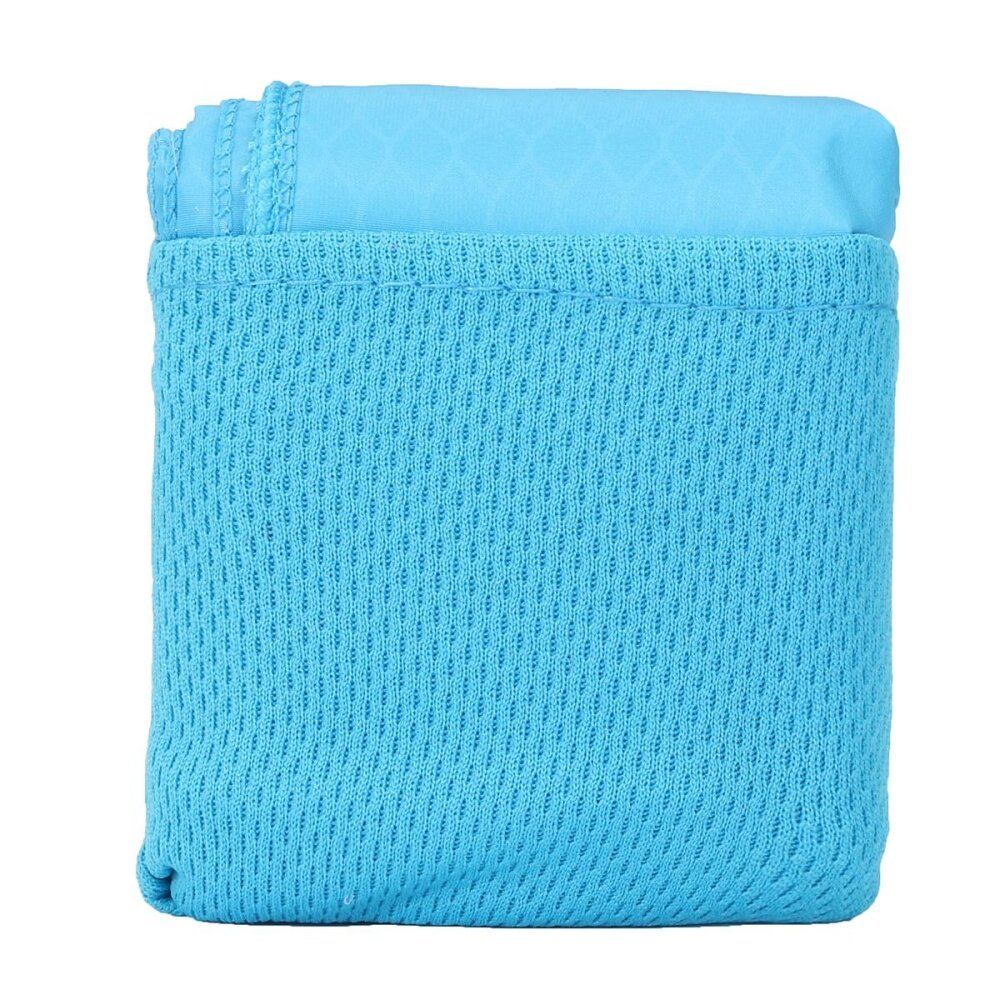 Waterproof Portable Foldable Picnic Camping Pocket Blanket Beach Mat Outdoor Blue Blue