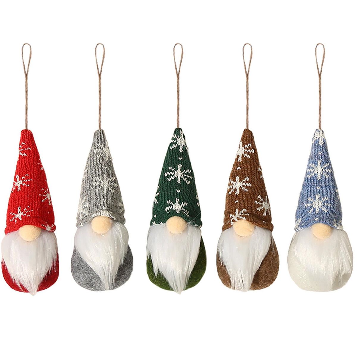 Snowflake Striped Knitted Hat Doll Faceless Doll Christmas Tree Decorative Hangings Christmas Supplies