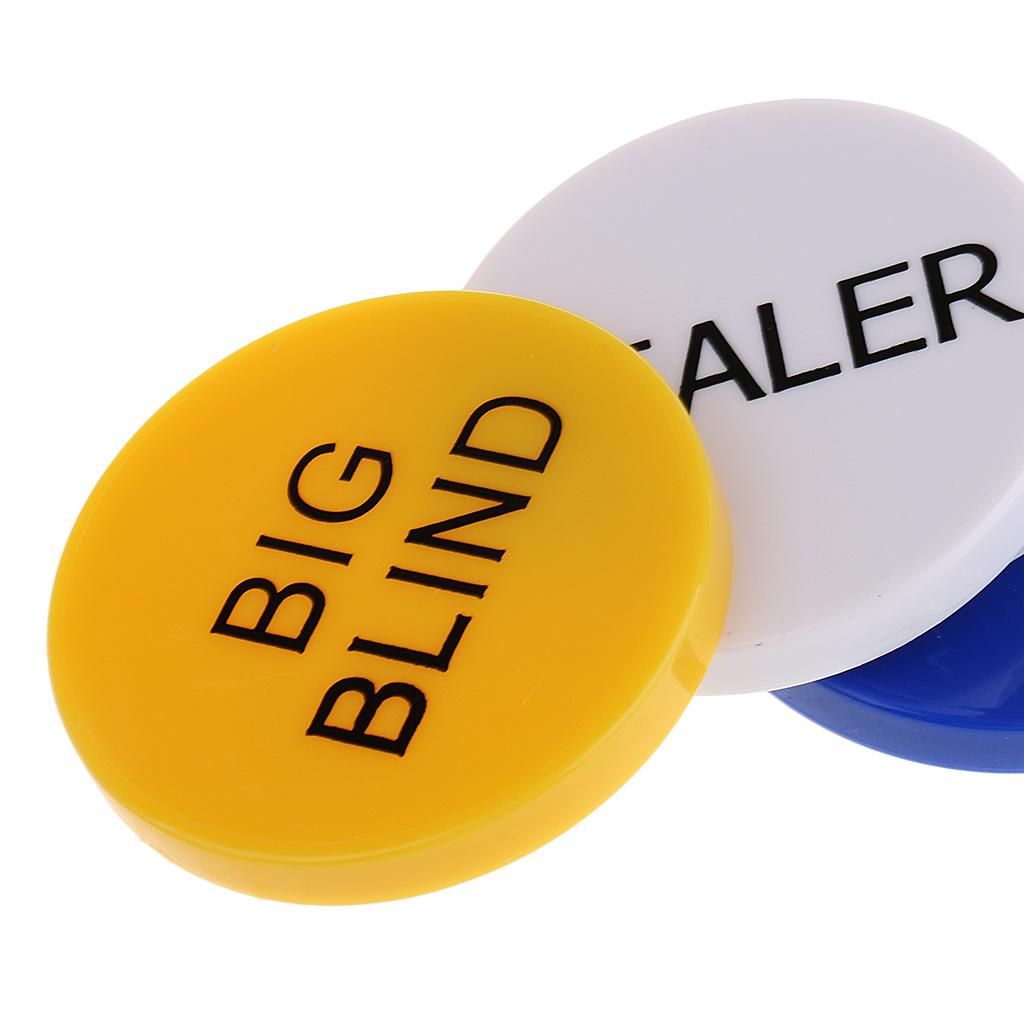 2X 3pcs Small Blind, Big Blind, Dealer Button Set For Tournaments