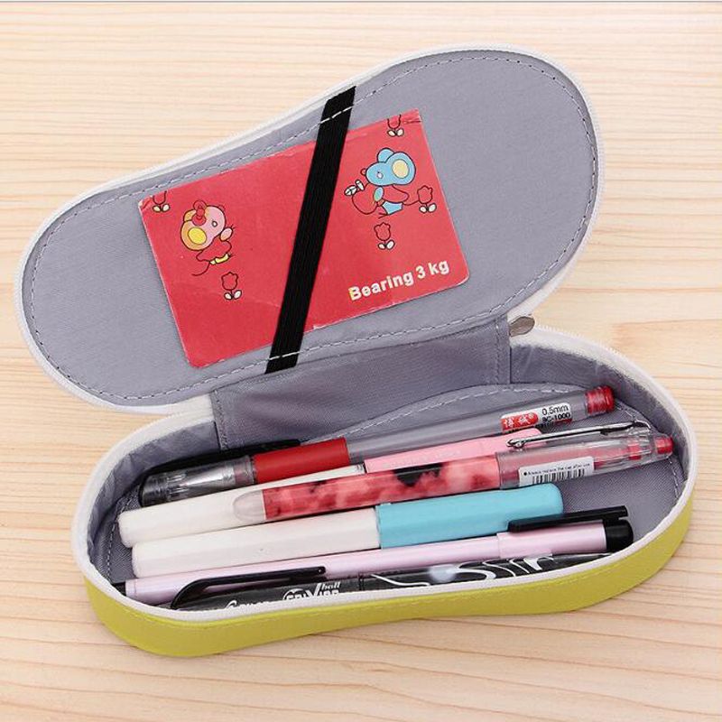 Slipper Pencil Case New Creative Art Quality Canva