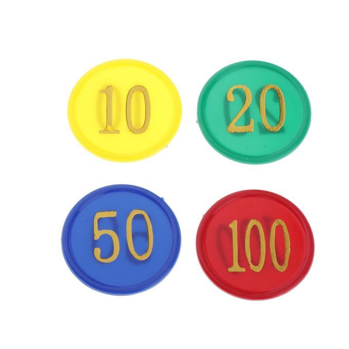 Multi Color Counting Poker Bingo Chips Printed Face Value  Set Of 160