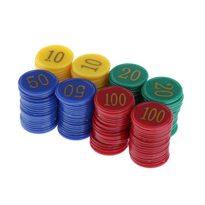 Multi Color Counting Poker Bingo Chips Printed Face Value  Set Of 160