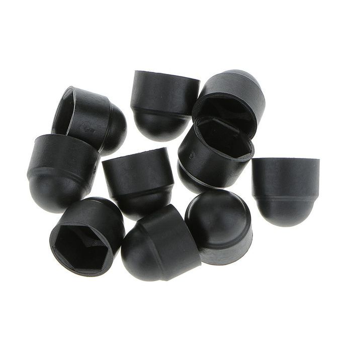 50 X M16 Black Dome  Nut Protection Caps Covers Exposed  10mm