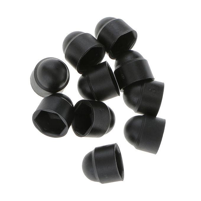 50 X M16 Black Dome  Nut Protection Caps Covers Exposed  10mm