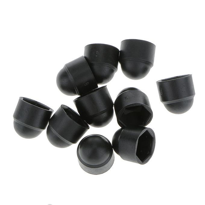 50 X M16 Black Dome  Nut Protection Caps Covers Exposed  10mm