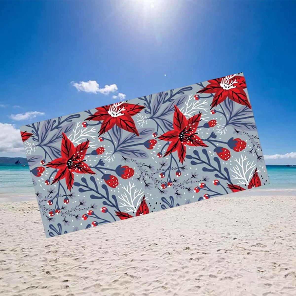 Beach Towel Pool Towels Oversized Beach Blanket Colorful For Grey