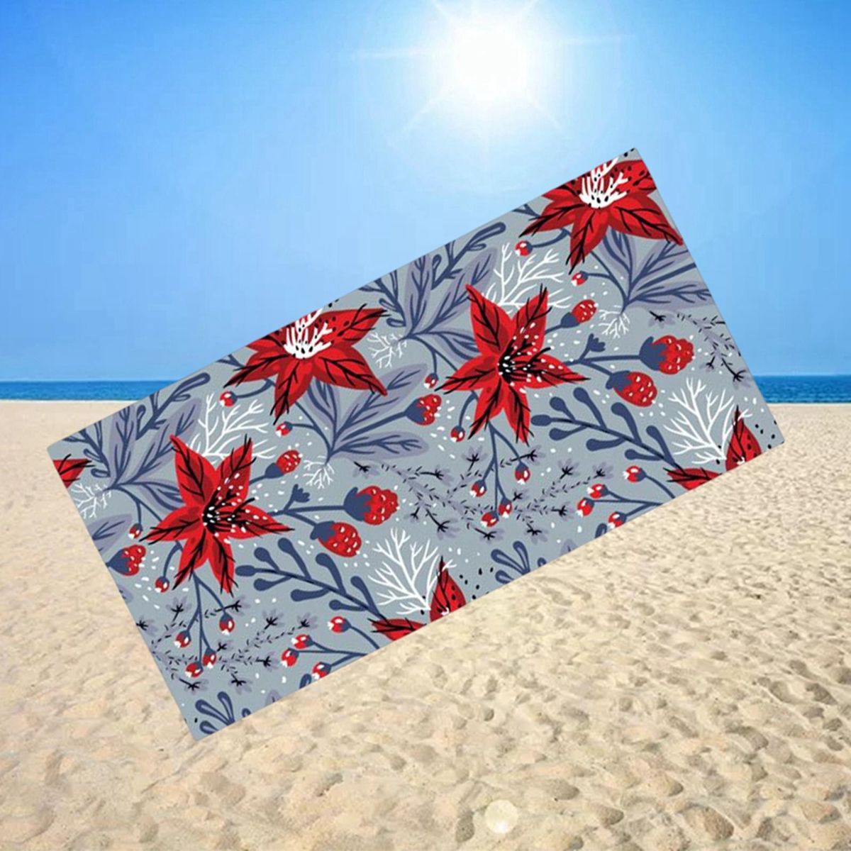 Beach Towel Pool Towels Oversized Beach Blanket Colorful For Grey