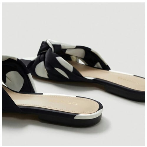 Poker Dot Satin Slippers