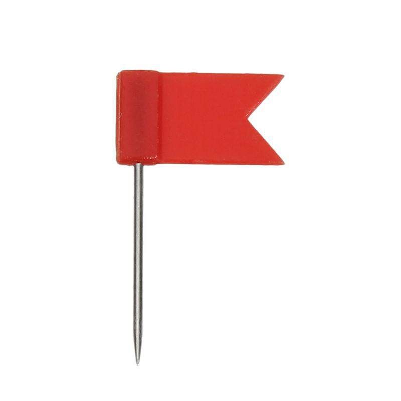 100pcs/set Flag Push Pins Nail Thumb Tack Cork Board Map Drawing Pins For Home Office School Stationery Supplies