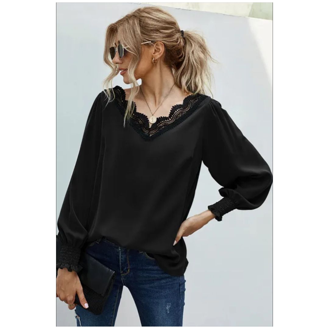 Mfed V Neck Patchwork Black Bloue