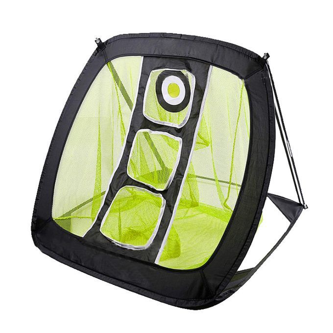 Portable Golf Chipping Net Golfing Target Net Bag, Black Yellow