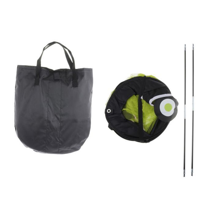 Portable Golf Chipping Net Golfing Target Net Bag, Black Yellow