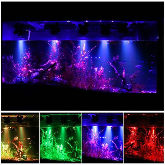4PCS 4 LEDs RGB Underwater Diving Lamp Light Kit Set With