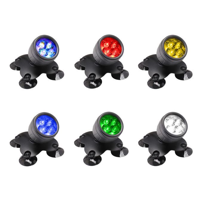 4PCS 4 LEDs RGB Underwater Diving Lamp Light Kit Set With