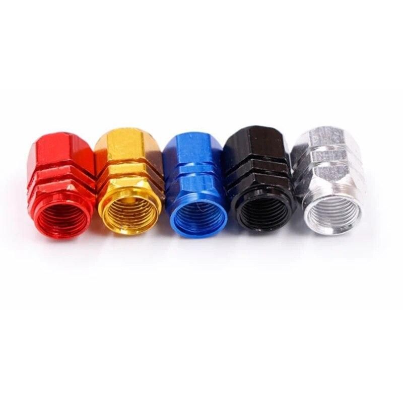 9mm 4Pcs Aluminum Alloy Car Tyre Air Valve Caps Diameter Dustproof Cap Universal Stem Covers for SUV Bike Motorcycle