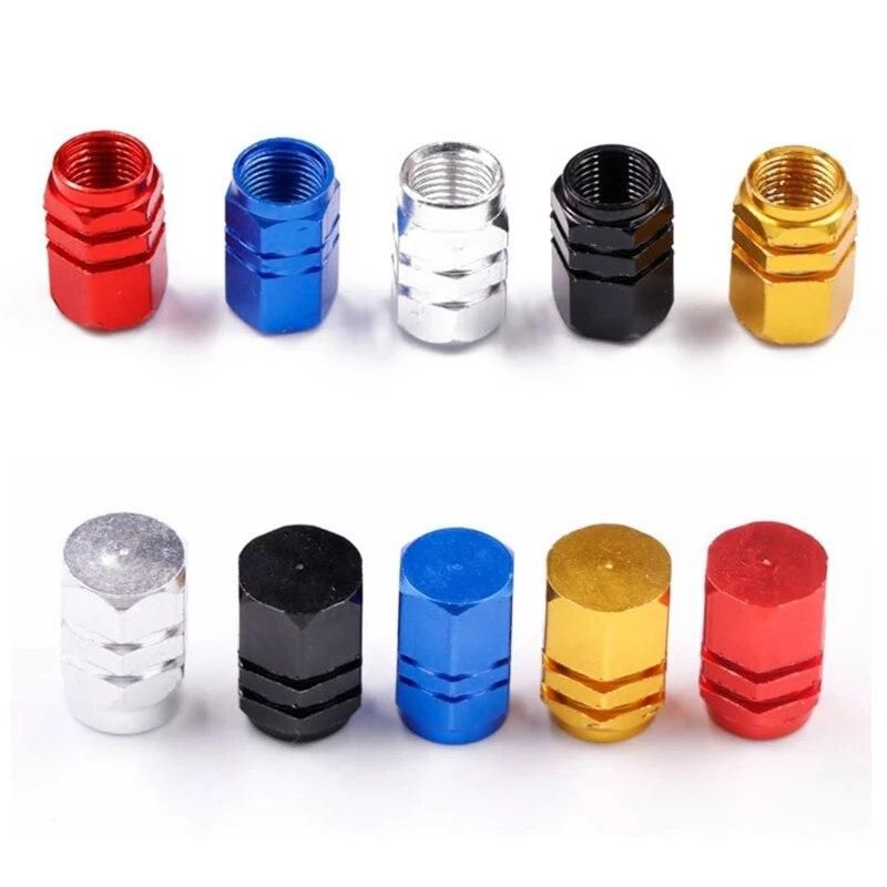 9mm 4Pcs Aluminum Alloy Car Tyre Air Valve Caps Diameter Dustproof Cap Universal Stem Covers for SUV Bike Motorcycle