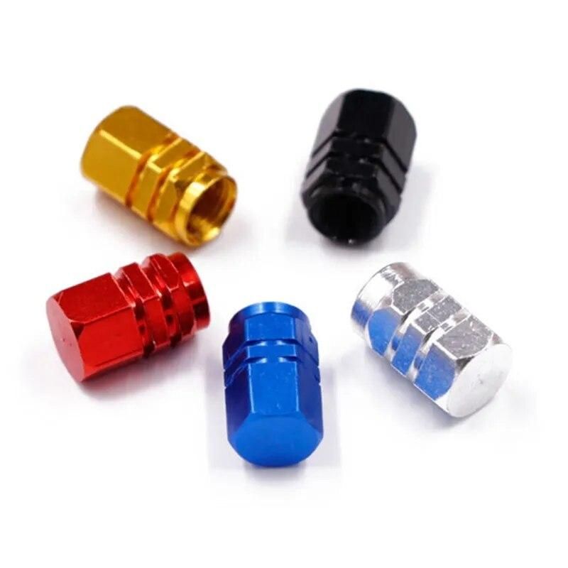 9mm 4Pcs Aluminum Alloy Car Tyre Air Valve Caps Diameter Dustproof Cap Universal Stem Covers for SUV Bike Motorcycle
