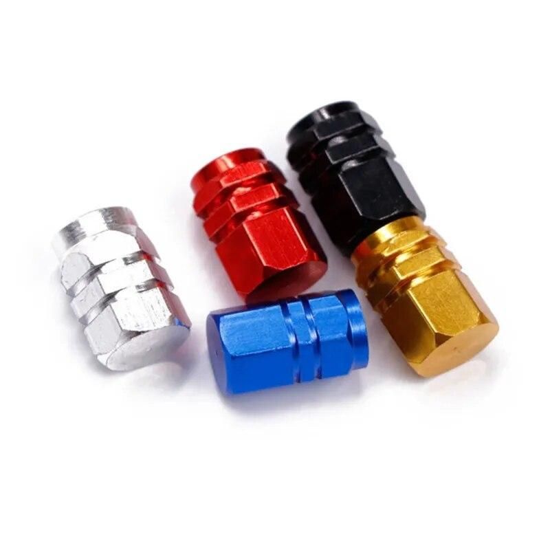 9mm 4Pcs Aluminum Alloy Car Tyre Air Valve Caps Diameter Dustproof Cap Universal Stem Covers for SUV Bike Motorcycle