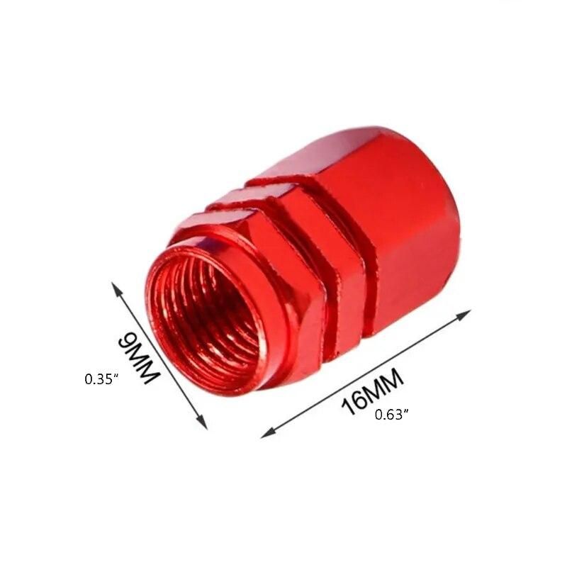 9mm 4Pcs Aluminum Alloy Car Tyre Air Valve Caps Diameter Dustproof Cap Universal Stem Covers for SUV Bike Motorcycle