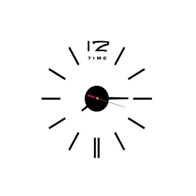Wall Clock Watch Large Modern Simple DIY Sticker Decal 3D Roman Numeral Home