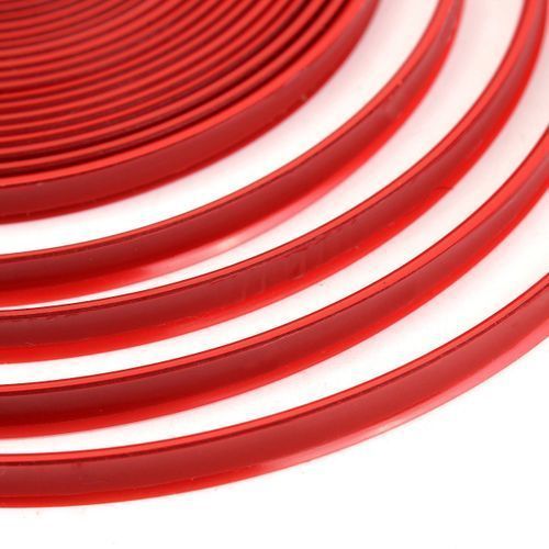 Car Wheel Rims Protector Strip Rubber 8M Red
