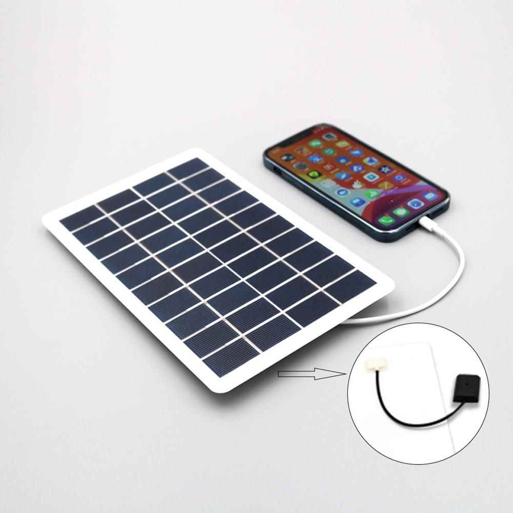 Portable 5w 5v 1000ma Output Solar Charger Usb Port Charge