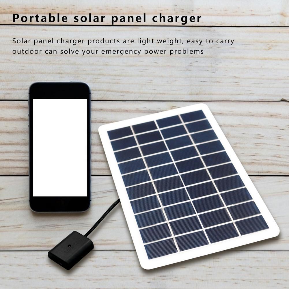 Portable 5w 5v 1000ma Output Solar Charger Usb Port Charge