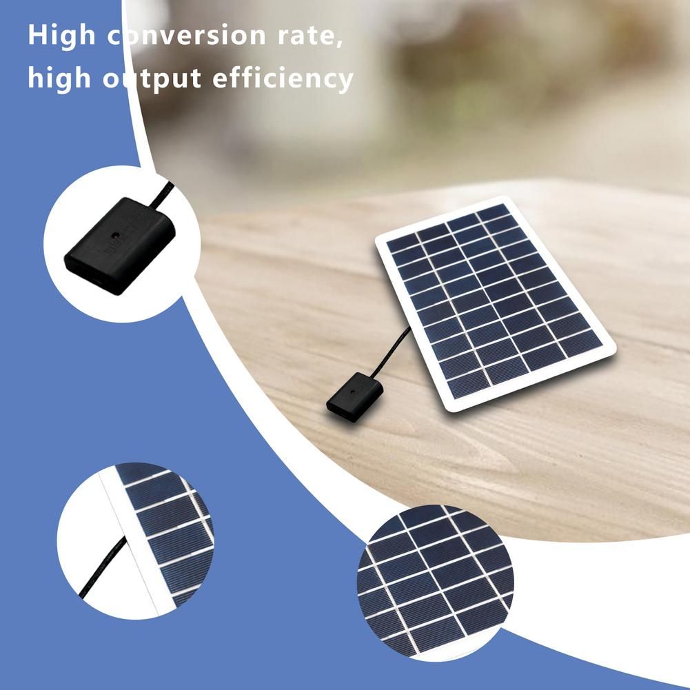 Portable 5w 5v 1000ma Output Solar Charger Usb Port Charge