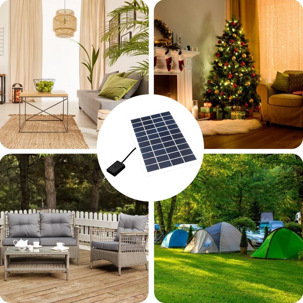 Portable 5w 5v 1000ma Output Solar Charger Usb Port Charge