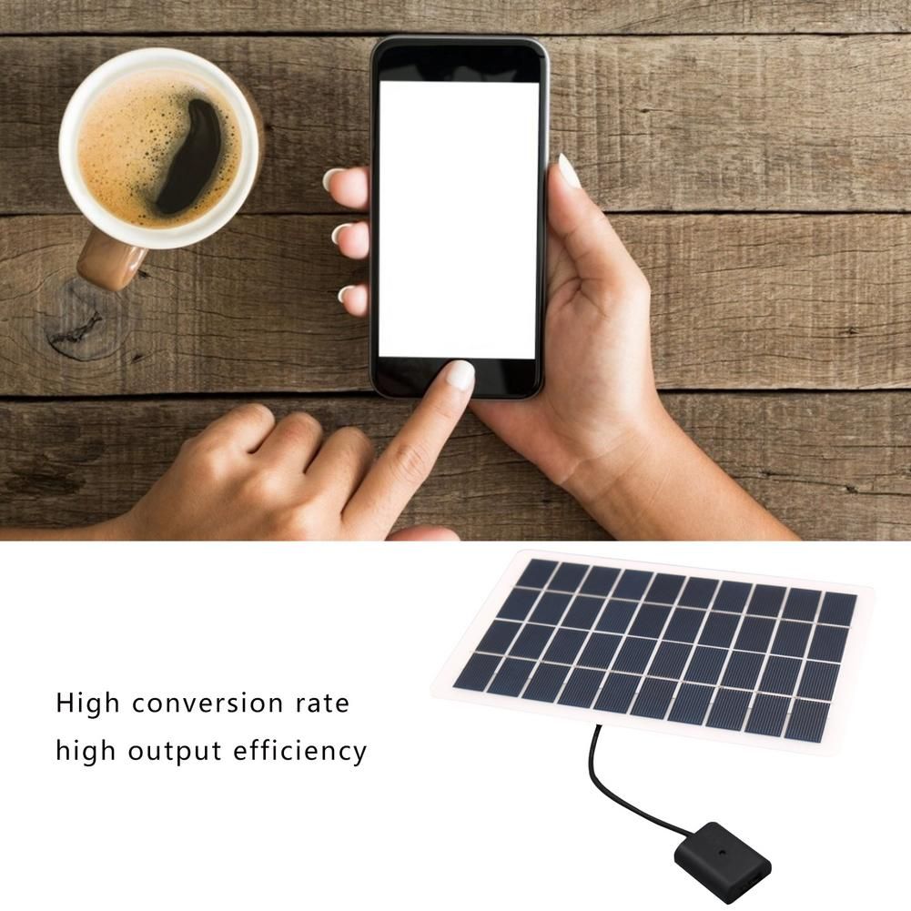 Portable 5w 5v 1000ma Output Solar Charger Usb Port Charge