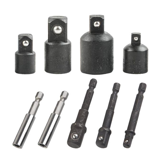 9Pcs  Drill Socket Connector Converter Extension Set Impact Hand