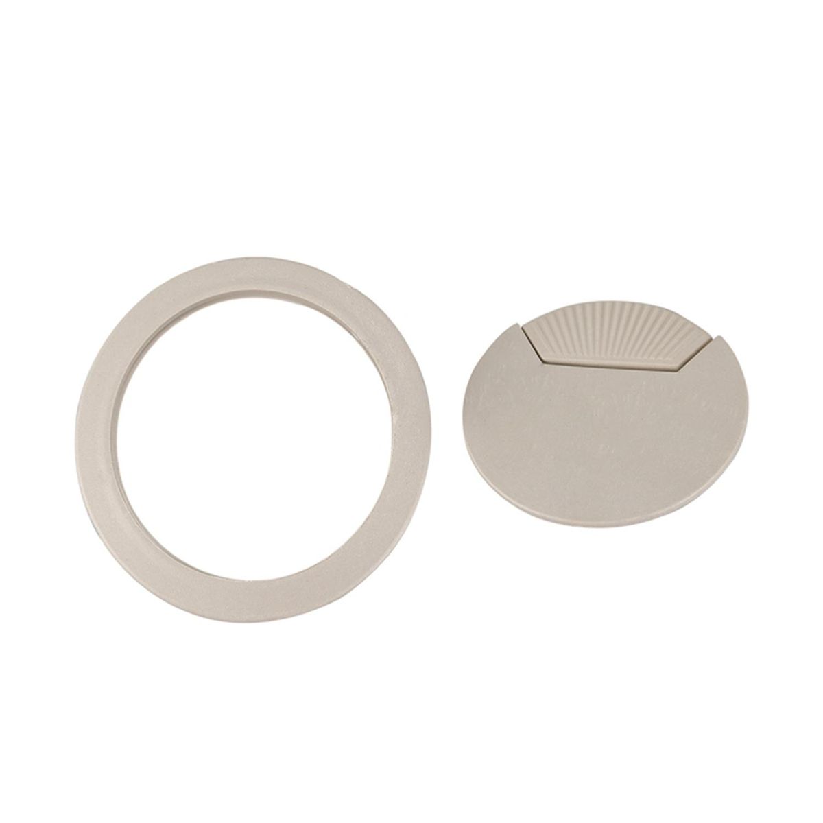 Computer Table 6cm Dia Plastic Light Gray Grommet Cable