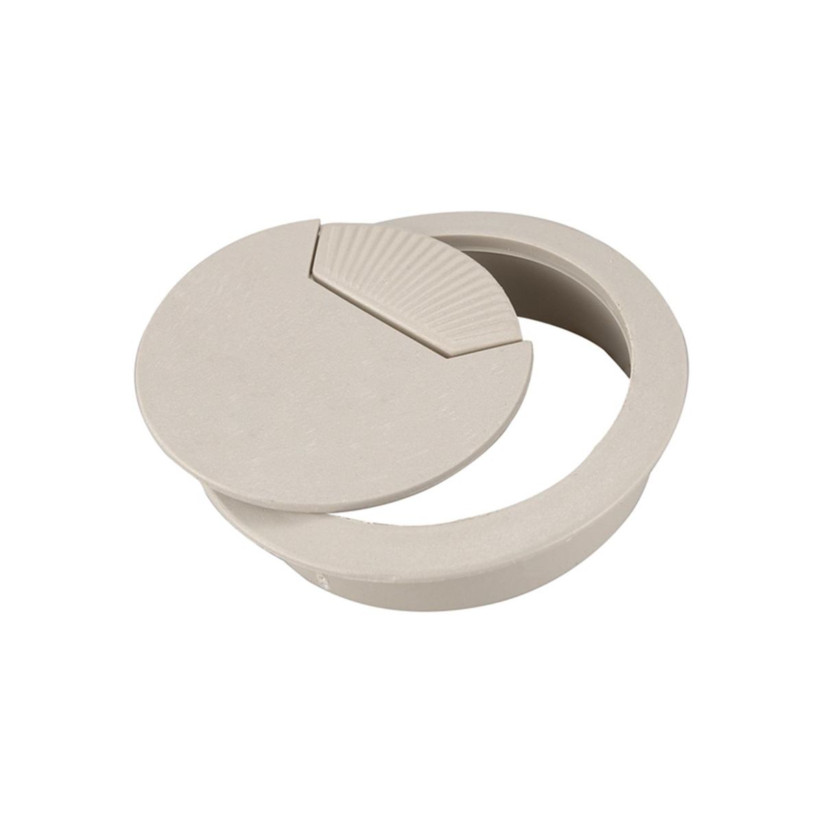 Computer Table 6cm Dia Plastic Light Gray Grommet Cable