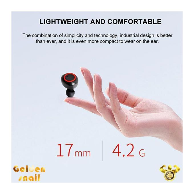 Bluetooth Earphones Wireless Sport Headset HIFI 360°Stereo Sound- Black